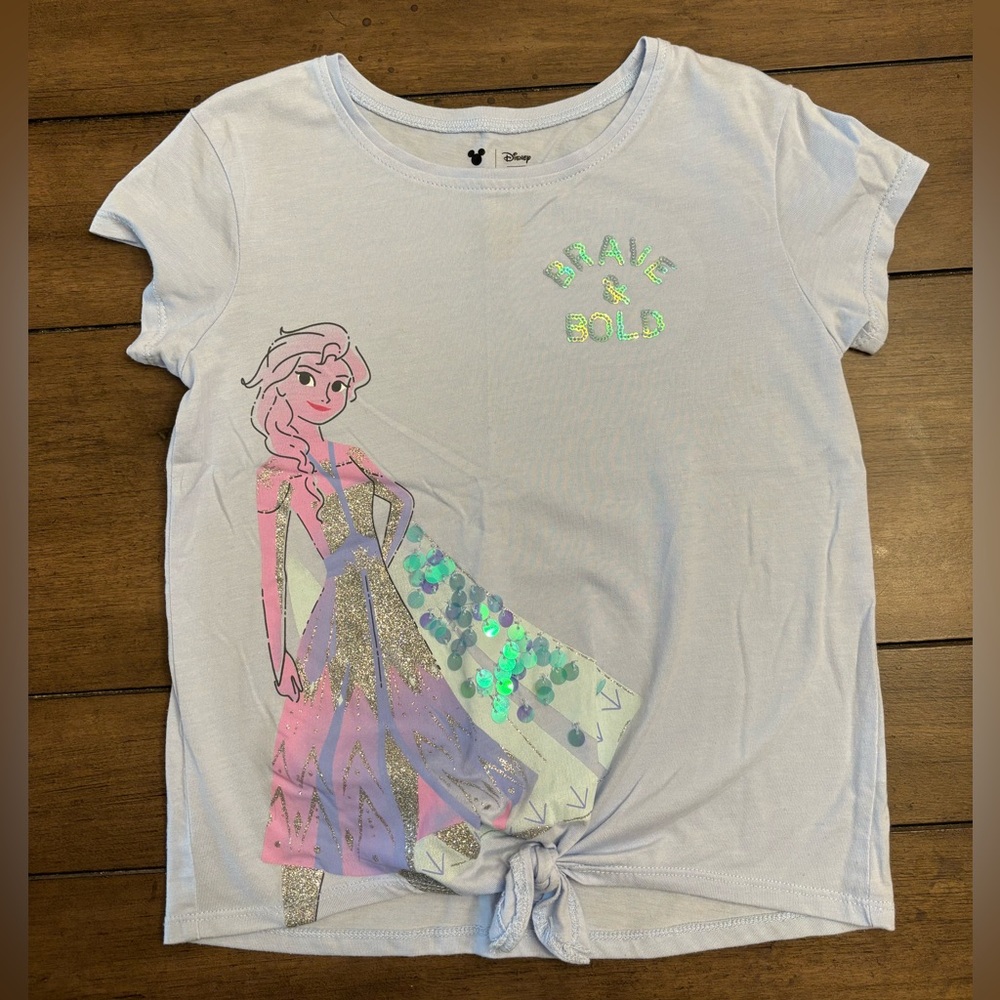 Disney Girls Jumping Beans Brave & Bold Elsa T-Shirt - Light Blue